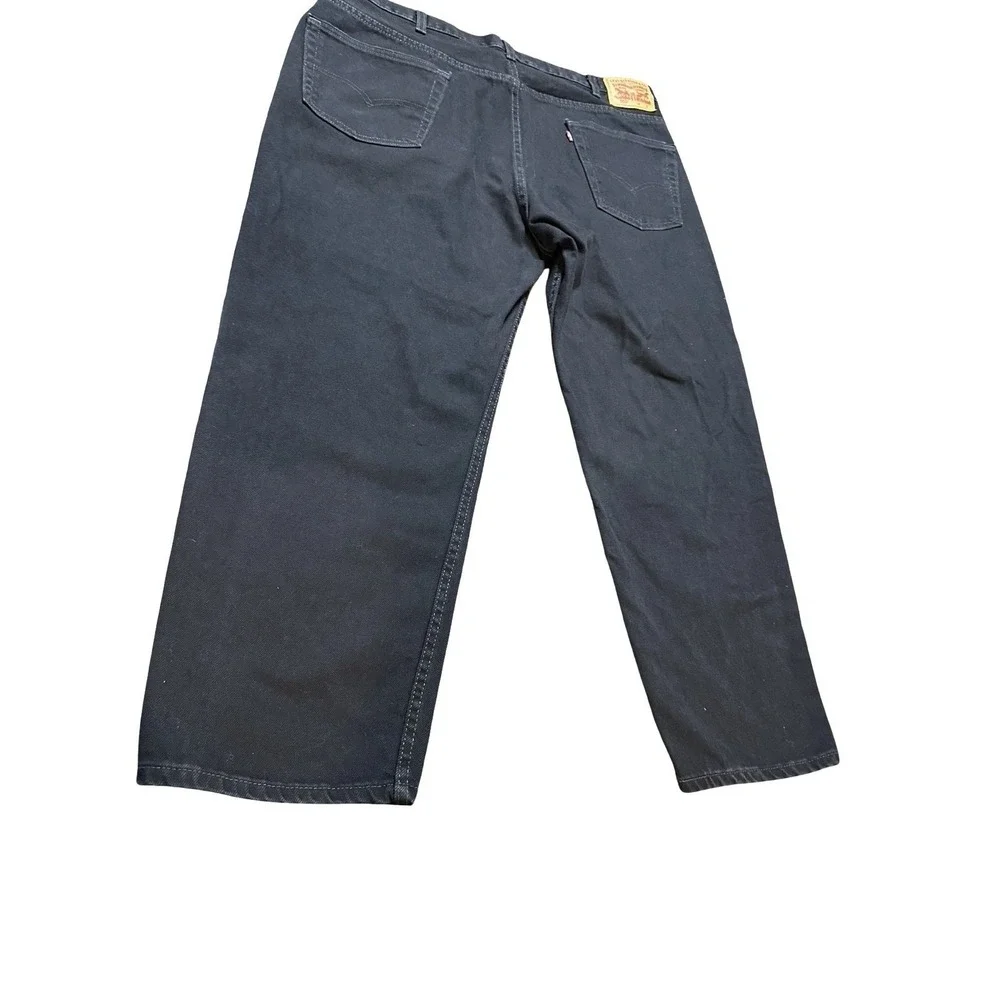 Levi's 550 44x29 (42.5x27.5) Relaxed Black 100% Cotton‎ Denim Jeans Straight Leg
